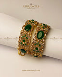 Luxury Openable Bangles with Gold Polish – Pair | Ayra Jewels