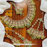 Zarqoon Bridal Set with Earrings, Teeka & Jhoomar – Traditional Wedding Jewellery