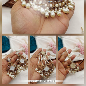 Zarcon Bridal Set – Necklace, Earrings, Teeka & Jhoomer – Traditional Wedding Jewellery