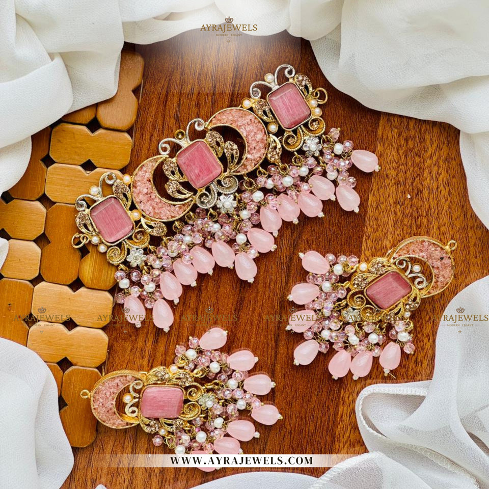 Stone Necklace Set – Classic Bridal & Party Wear Jewellery