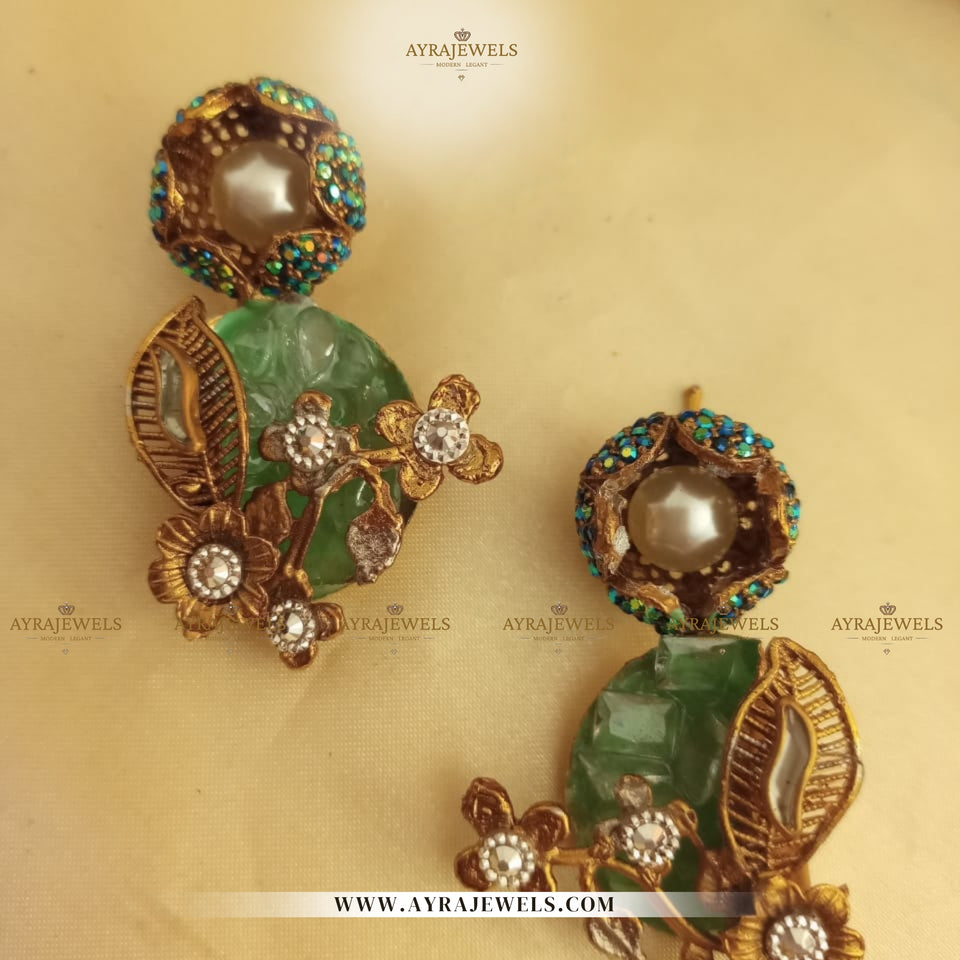 Turkish Style Earrings – Elegant Antique Finish Party Wear