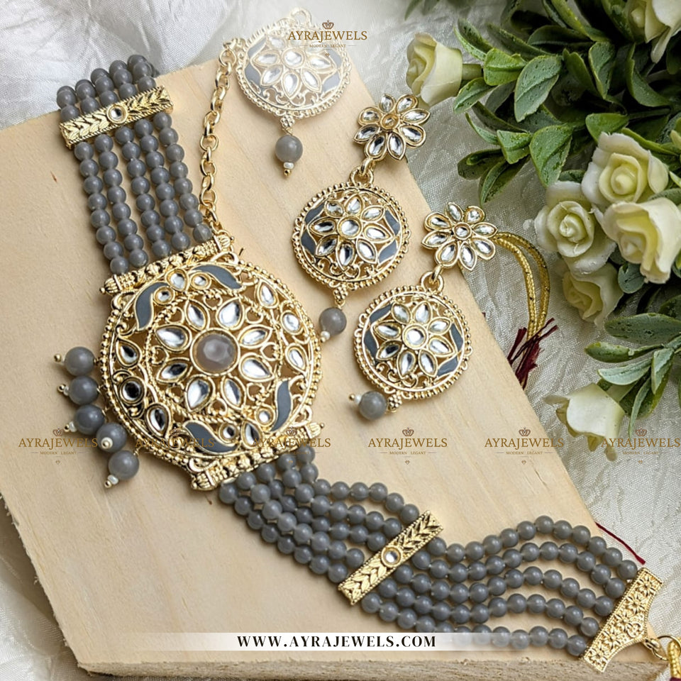Meena Kari Kundan Set – Elegant Party Wear Jewellery