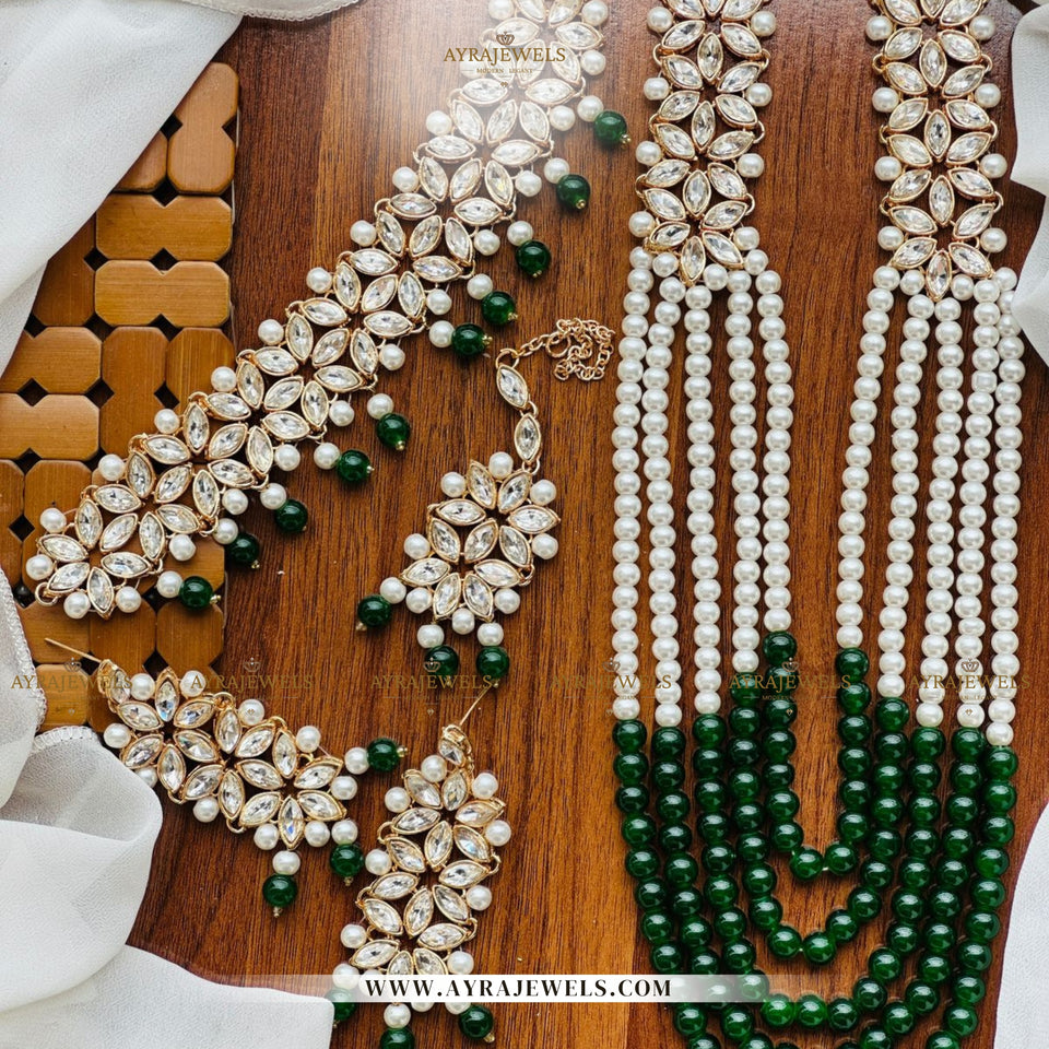 Kundan Maala with Choker, Earrings & Teeka – Traditional Party Wear Jewellery