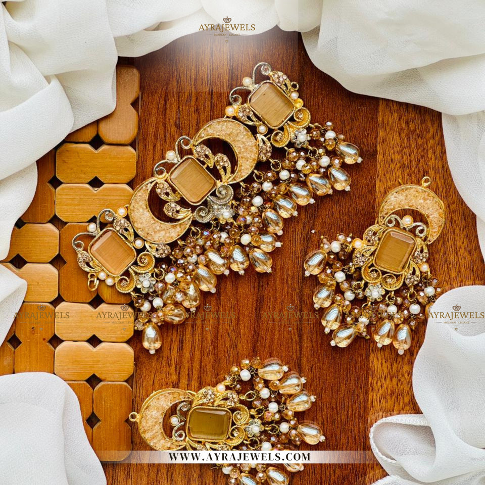 Stone Necklace Set – Classic Bridal & Party Wear Jewellery