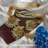 Nouratan Earrings with Heavy Sahare & Teeka – Traditional Bridal Earrings Set