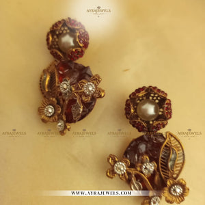 Turkish Style Earrings – Elegant Antique Finish Party Wear