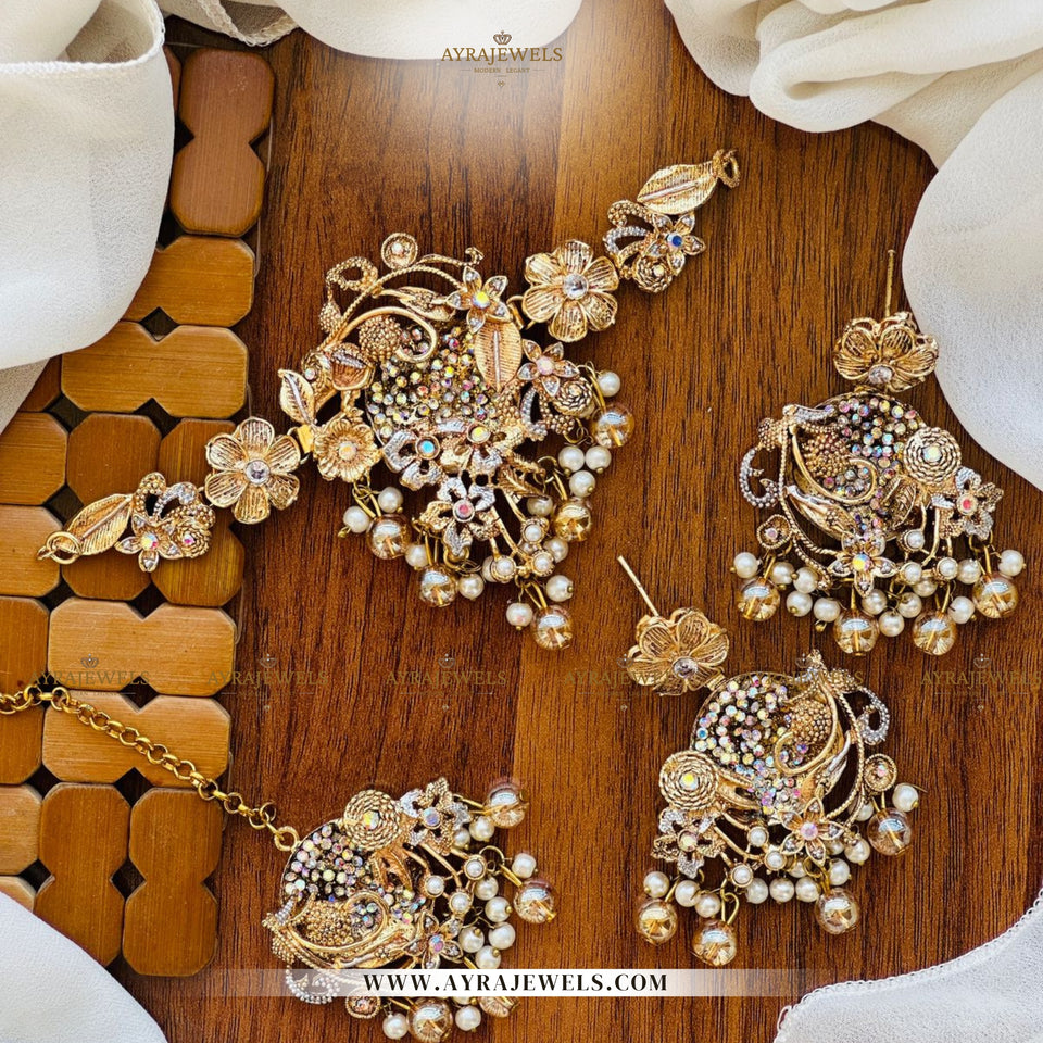 3D Turkish Designer Choker Set – Elegant Bridal & Party Jewellery