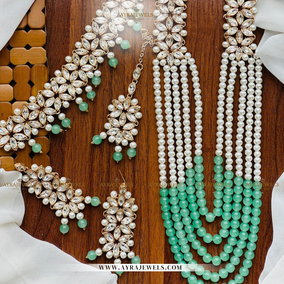 Kundan Maala with Choker, Earrings & Teeka – Traditional Party Wear Jewellery