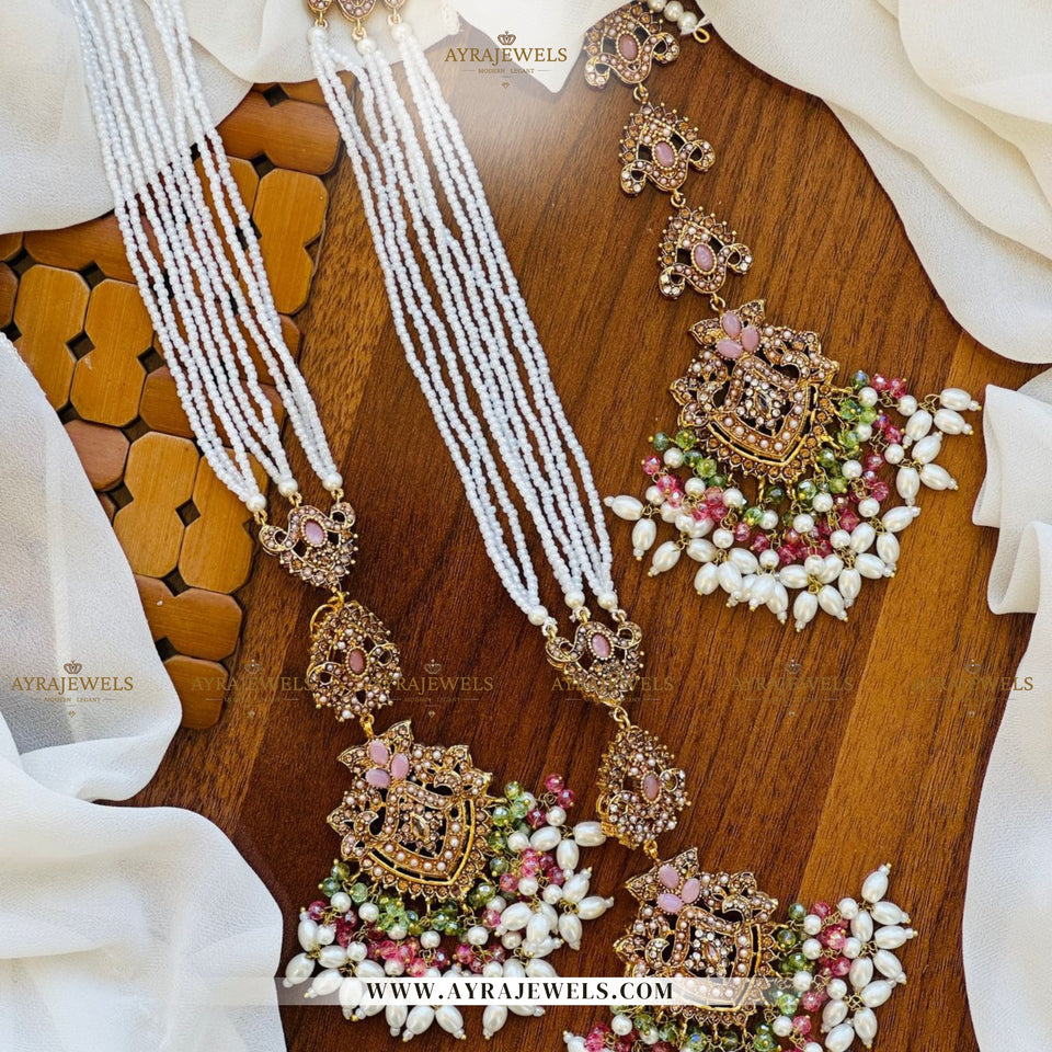 Nouratan Earrings with Sahare & Teeka – Heavy Traditional Bridal Style