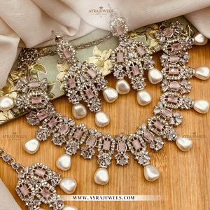 Zarcon Party Wear Necklace with Earrings & Teeka – Elegant Wedding & Festive Jewellery