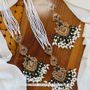 Nouratan Heavy Earrings with Sahare & Teeka – Traditional Bridal Set