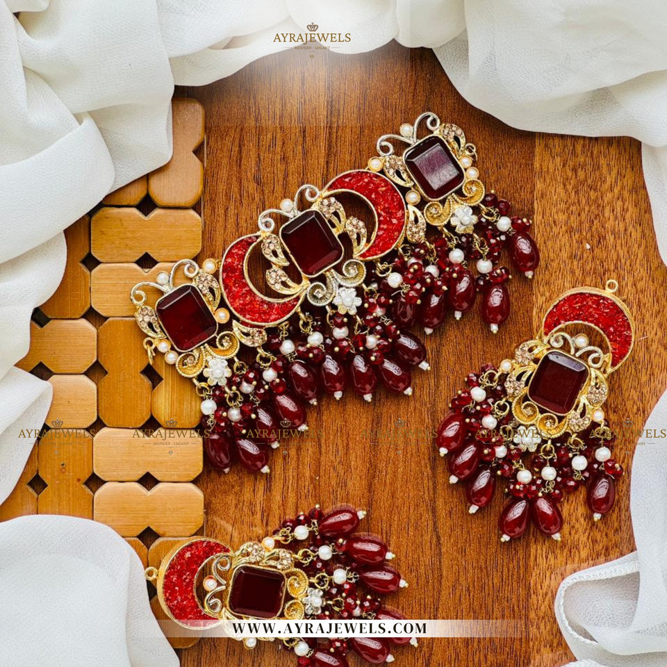 Stone Necklace Set – Classic Bridal & Party Wear Jewellery