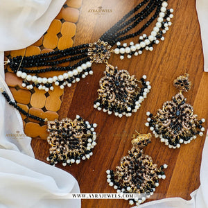 Zarkoon Pearls Choker Set – With Earrings & Teeka | Elegant Bridal Jewellery