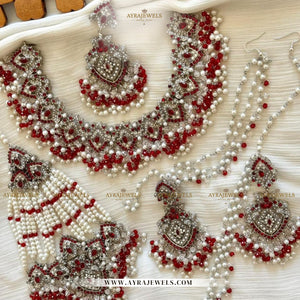 Nouratan Bridal Set – Necklace, Earrings, Sahare, Teeka & Jhoomer – Traditional Wedding Jewellery