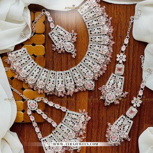 Zarqoon Bridal Set with Earrings, Teeka & Jhoomar – Traditional Wedding Jewellery