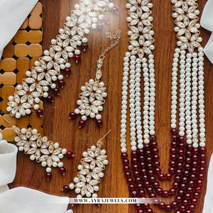 Kundan Maala with Choker, Earrings & Teeka – Traditional Party Wear Jewellery