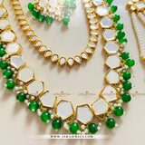 Mirror Kundan Bridal Set – Complete Wedding Jewellery | Earrings, Teeka & Jhumar