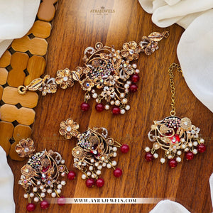 3D Turkish Designer Choker Set – Elegant Bridal & Party Jewellery