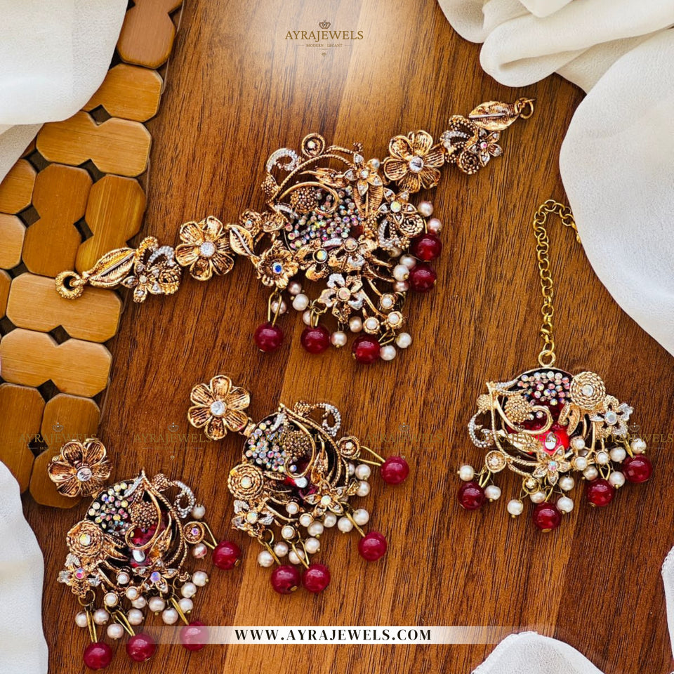 3D Turkish Designer Choker Set – Elegant Bridal & Party Jewellery