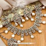 Zarcon Party Wear Necklace with Earrings & Teeka – Elegant Wedding & Festive Jewellery