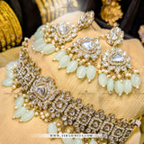 Elegant Bridal Choker Set with Earrings & Teeka – Traditional Wedding Jewellery
