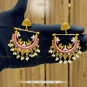 Elegant Peacock Earrings – Traditional Statement Design