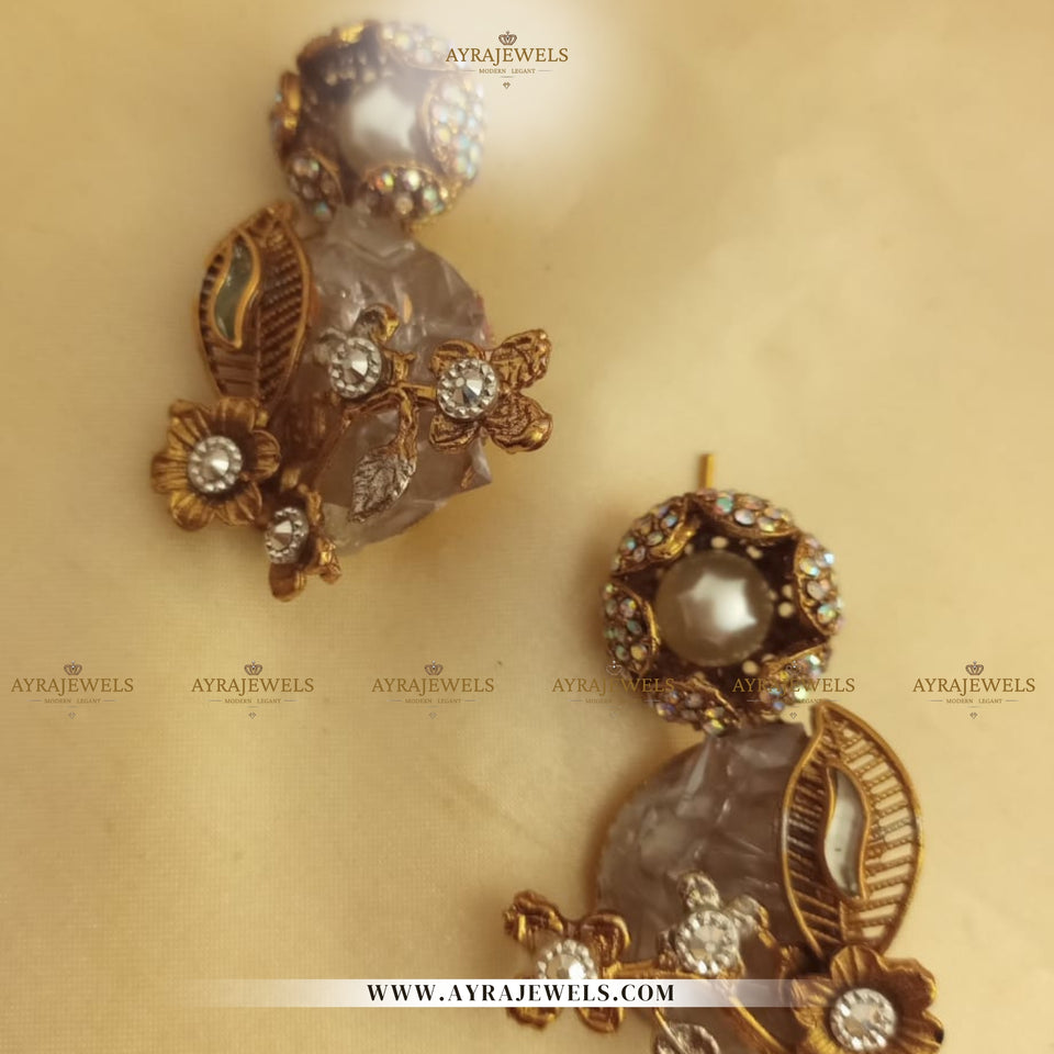 Turkish Style Earrings – Elegant Antique Finish Party Wear