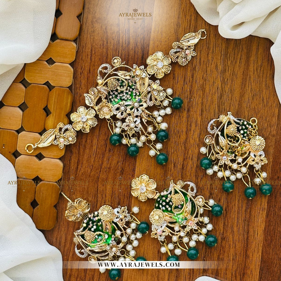3D Turkish Designer Choker Set – Elegant Bridal & Party Jewellery