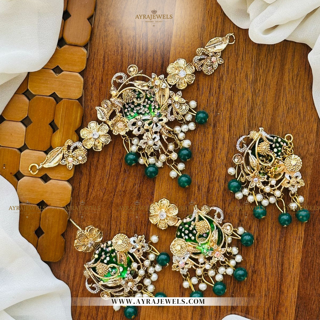 3D Turkish Designer Choker Set – Elegant Bridal & Party Jewellery