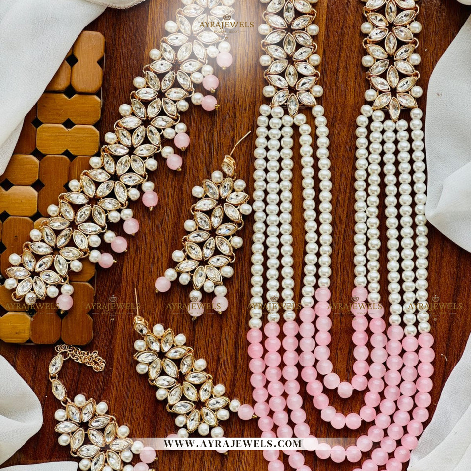 Kundan Maala with Choker, Earrings & Teeka – Traditional Party Wear Jewellery