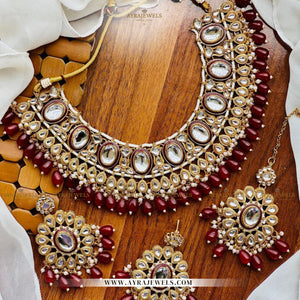 Dubbi Kundan Party Wear Set with Earrings & Teeka – Traditional Jewellery