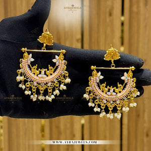 Elegant Peacock Earrings – Traditional Statement Design