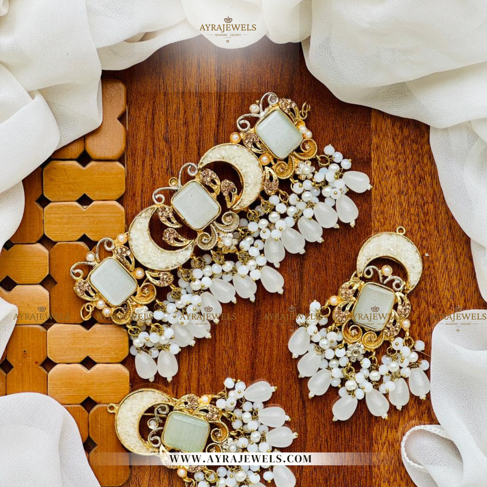 Stone Necklace Set – Classic Bridal & Party Wear Jewellery