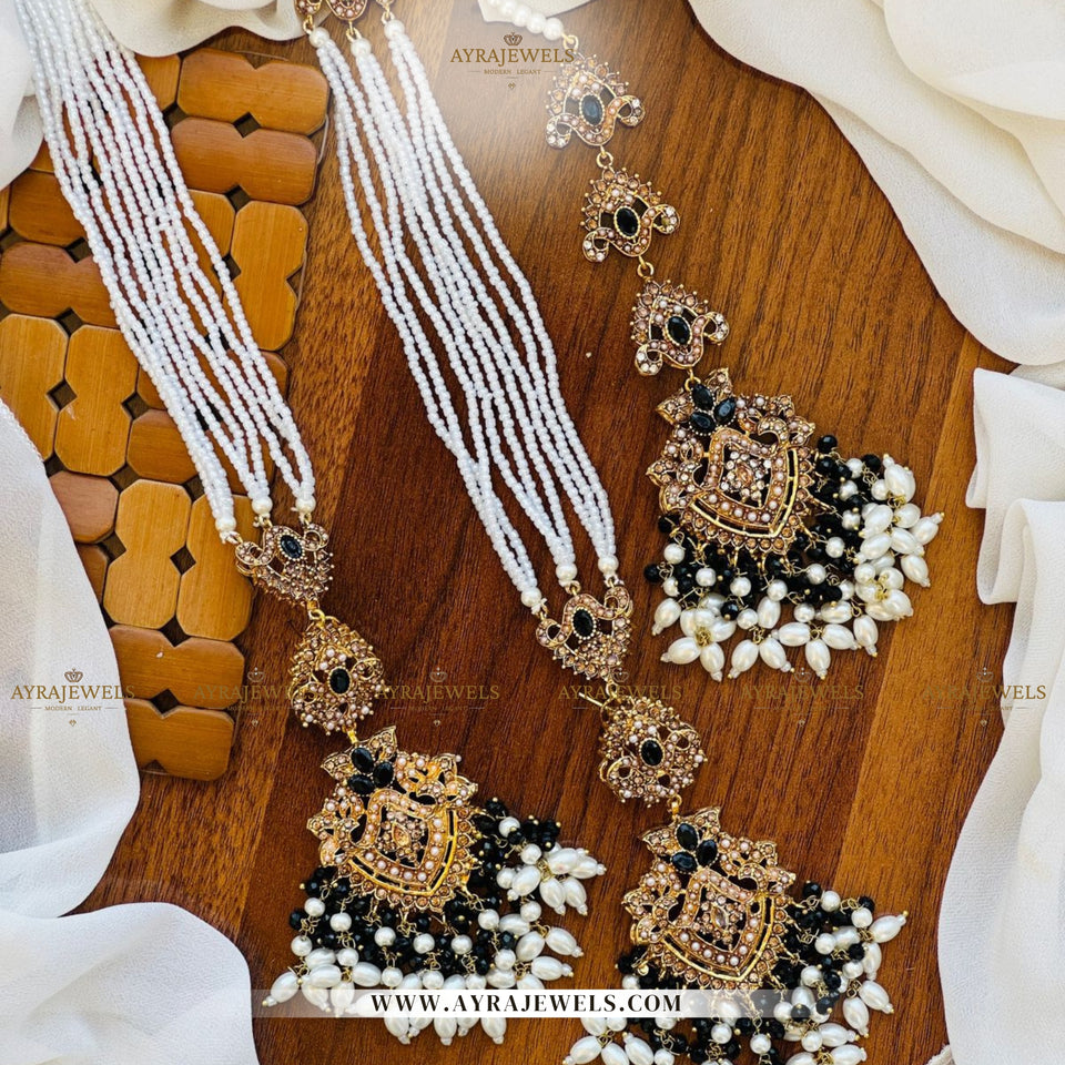 Nouratan Earrings with Sahare & Teeka – Heavy Traditional Bridal Style