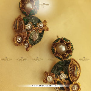 Turkish Style Earrings – Elegant Antique Finish Party Wear