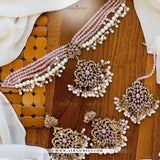 Zarkoon Pearls Choker Set – With Earrings & Teeka | Elegant Bridal Jewellery