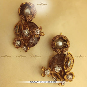 Turkish Style Earrings – Elegant Antique Finish Party Wear