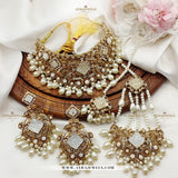 Zarcon Bridal Set – Necklace, Earrings, Teeka & Jhoomer – Traditional Wedding Jewellery