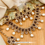 Zarcon Party Wear Necklace with Earrings & Teeka – Elegant Wedding & Festive Jewellery