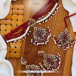 Zarkoon Pearls Choker Set – With Earrings & Teeka | Elegant Bridal Jewellery