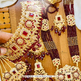 Manjoos Zarqoon Bridal Set with Openable Bangles – Complete Wedding Jewellery Set