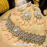 Elegant Bridal Choker Set with Earrings & Teeka – Traditional Wedding Jewellery