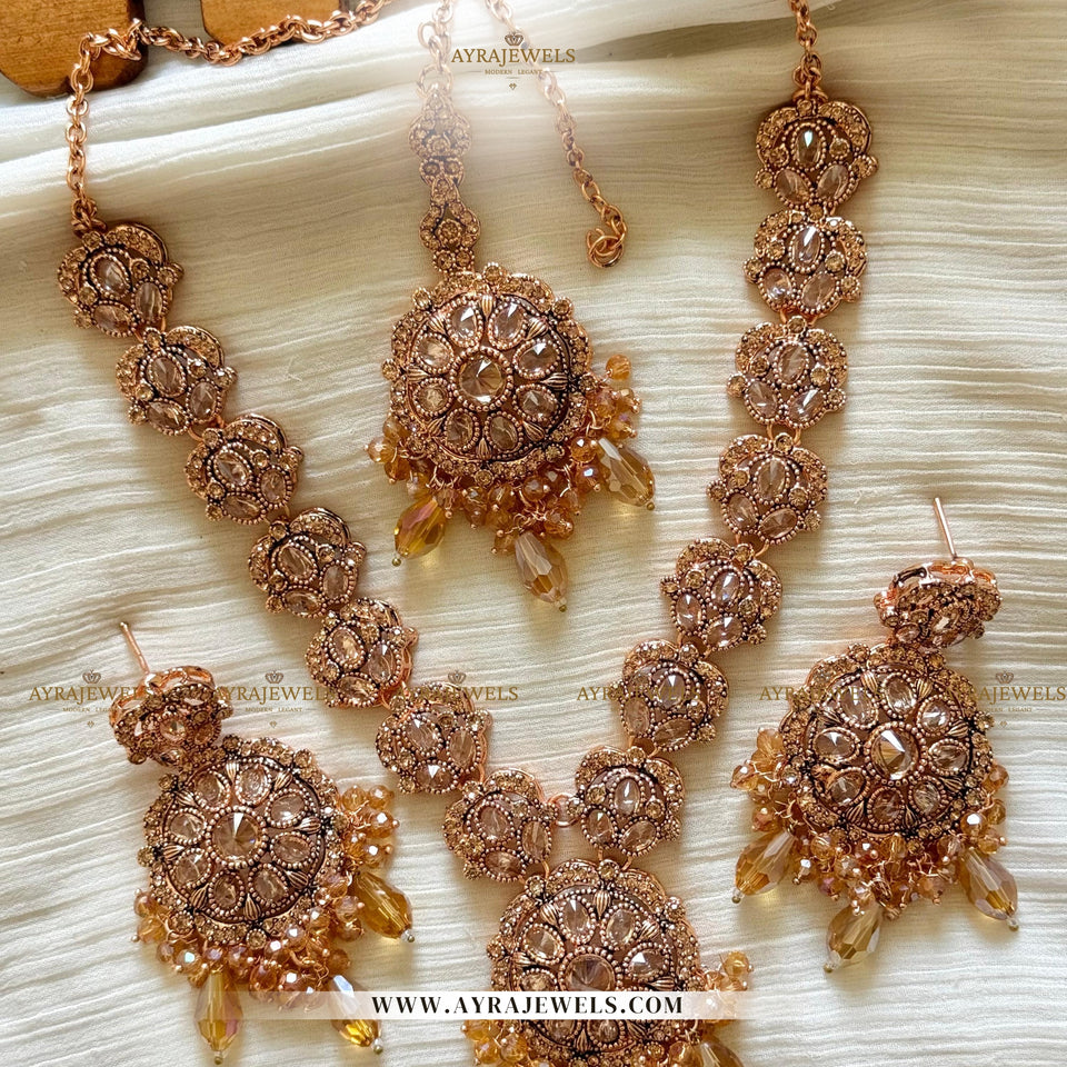 Zarcon Mala Set – Graceful Elegance in Every Strand