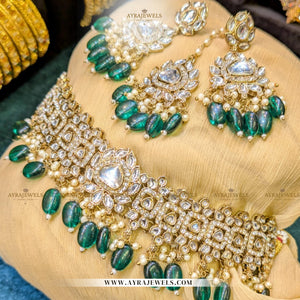 Elegant Bridal Choker Set with Earrings & Teeka – Traditional Wedding Jewellery