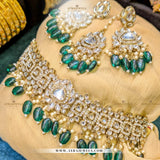 Elegant Bridal Choker Set with Earrings & Teeka – Traditional Wedding Jewellery