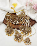 Zarcon Bridal Set – Necklace, Earrings, Teeka & Jhoomer – Traditional Wedding Jewellery