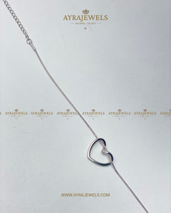 Silver Heart Bangle - Ayra Jewels Modern Legant