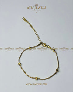 Simple Gold Bracelet with Beads | Dainty 14K Gold-Filled Stacking Jewelry