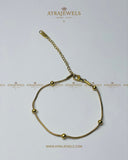 Simple Gold Bracelet with Beads | Dainty 14K Gold-Filled Stacking Jewelry