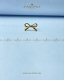Golden Bow Ring for Women | Dainty Ribbon Design Gold-Plated Jewelry